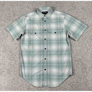 Filson Shirt Mens XS Green Plaid Twin Lakes Button Up Performance Vented Fishing